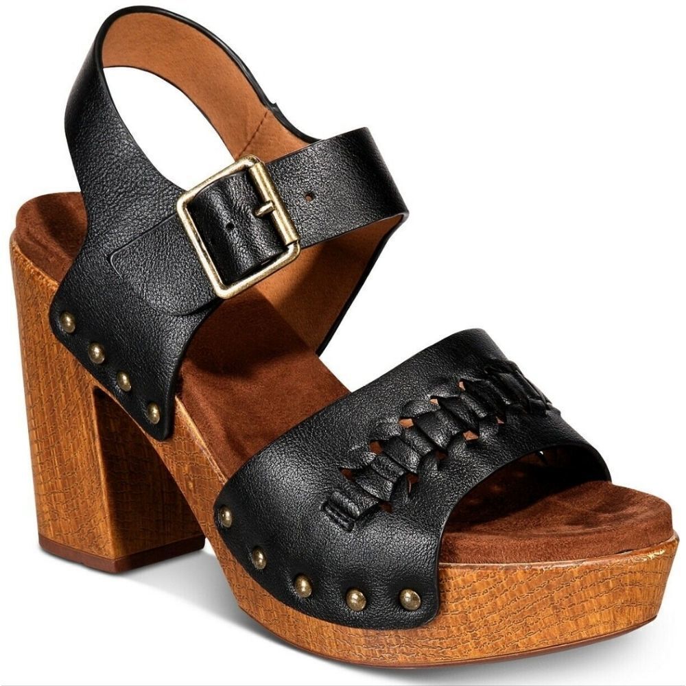 WHITE MOUNTAIN ALTHEDA BLOCK ADJUSTABLE ANKLE STRAP OPEN TOE SANDAL